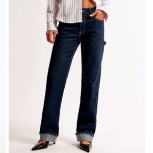 Abercrombie & Fitch Dark Blue curve love the baggy low rise size 12 / 31